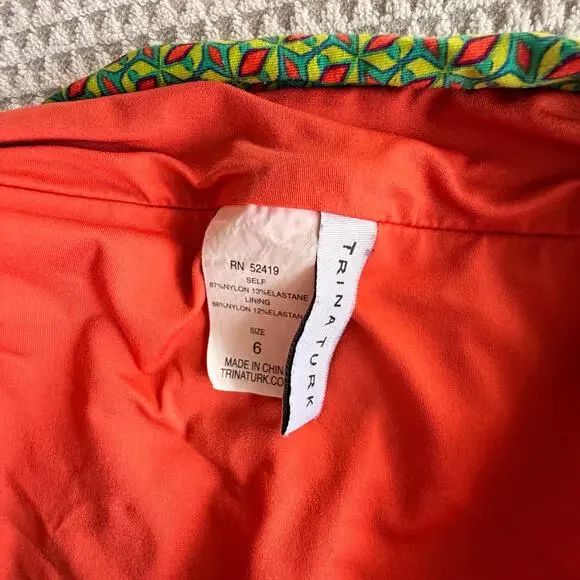 TRINA TURK ZANZIBAR BANDEAU Swimsuit Bikini SET Sz 8 Top & Sz 6 Bottom strap - Picture 10 of 10